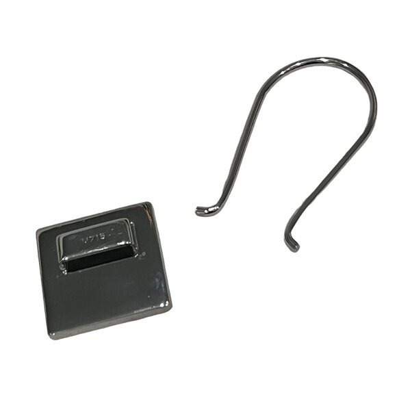 PRADA: Silver Metal & Burgundy Enamel Logo Bag Charm/Keychain #12029 - Picture 6 of 6